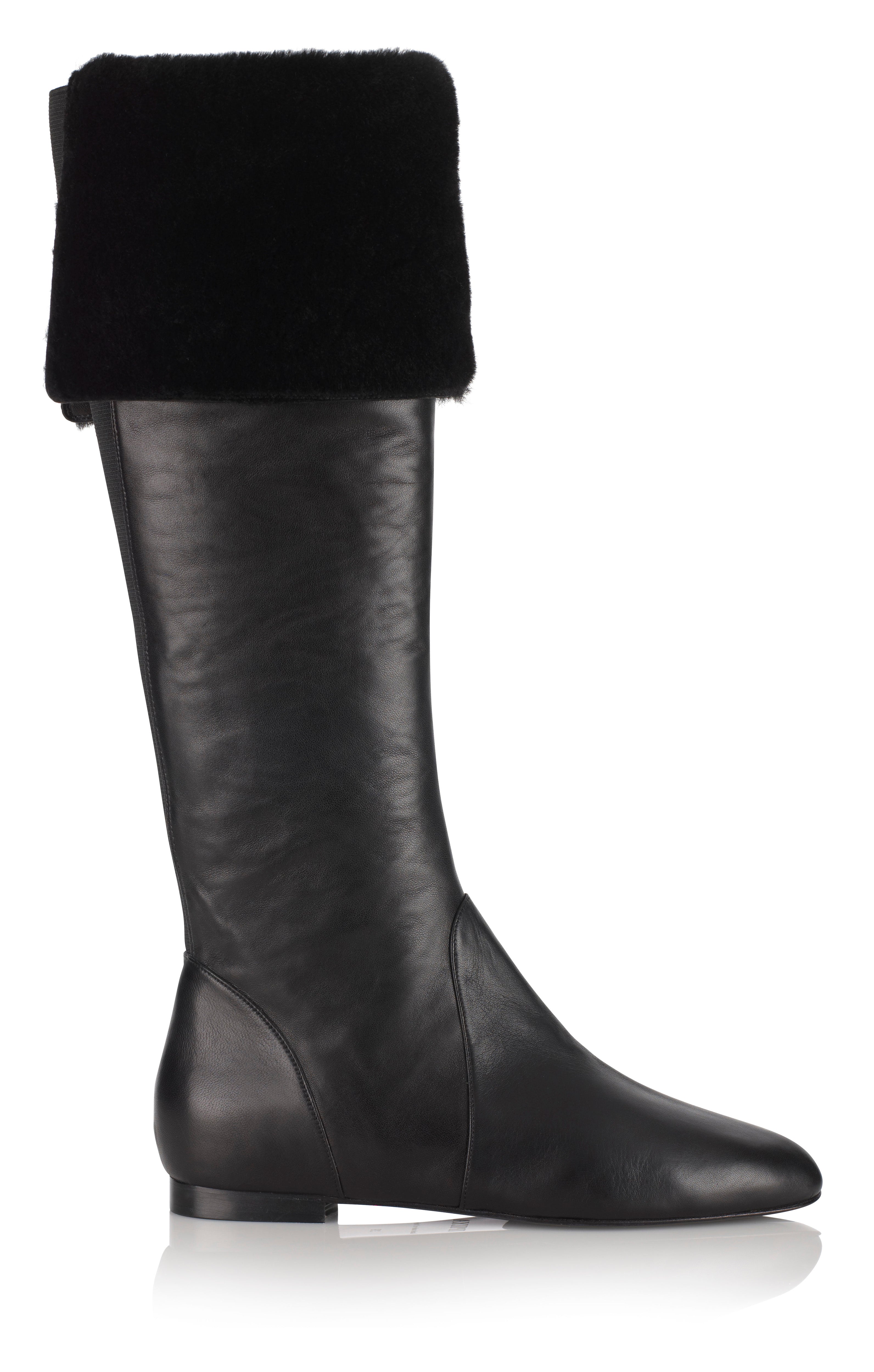 ALEX Knee High Sheepskin Lined Flat Boots