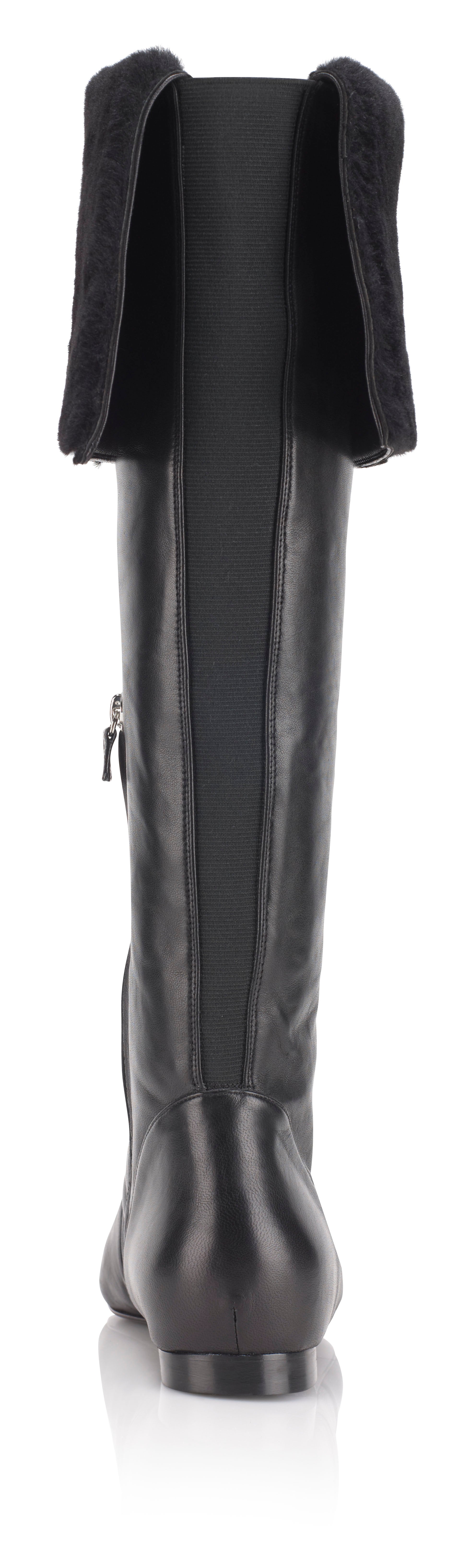 ALEX Knee High Sheepskin Lined Flat Boots