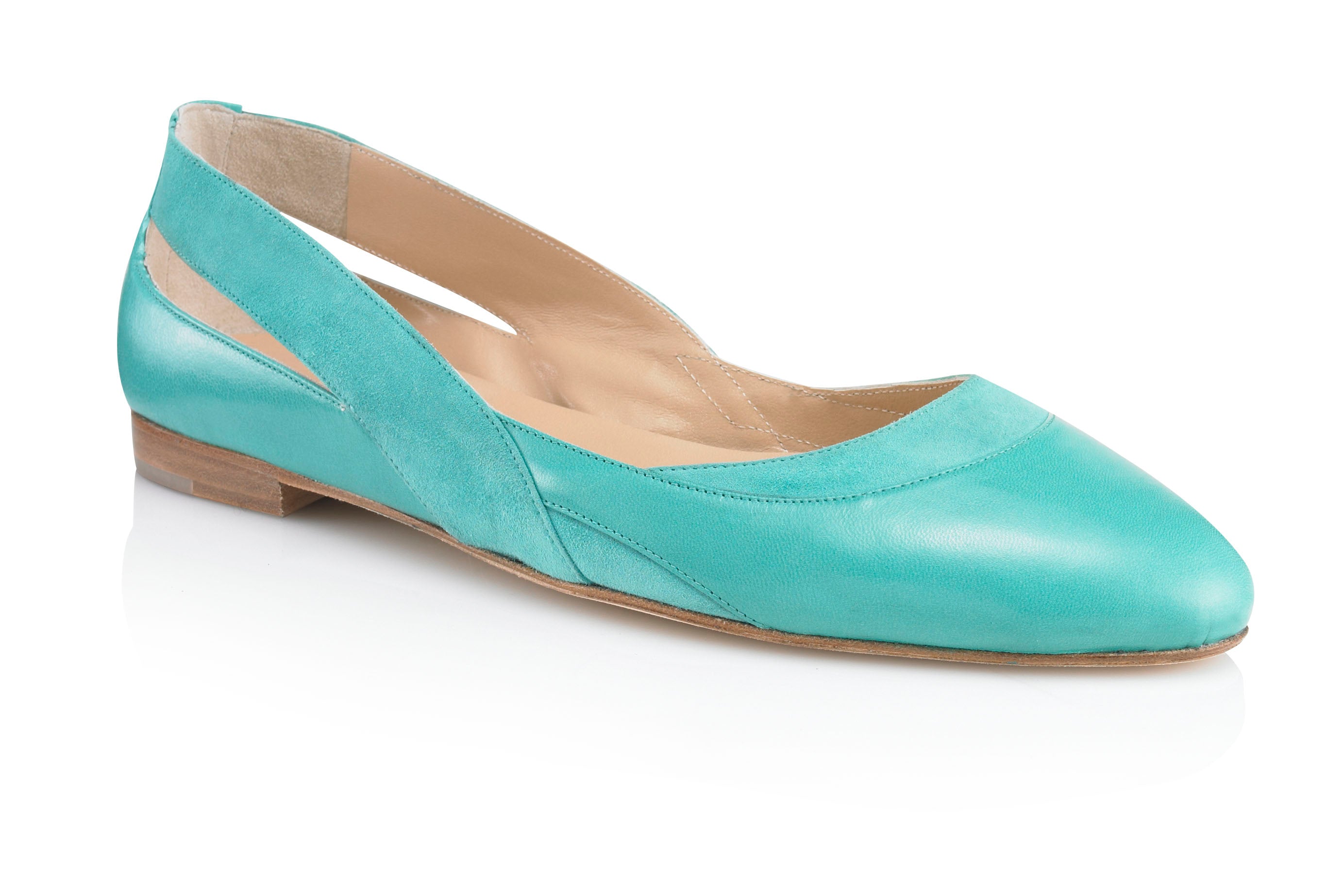 KYLIE Nappa and Suede Flats